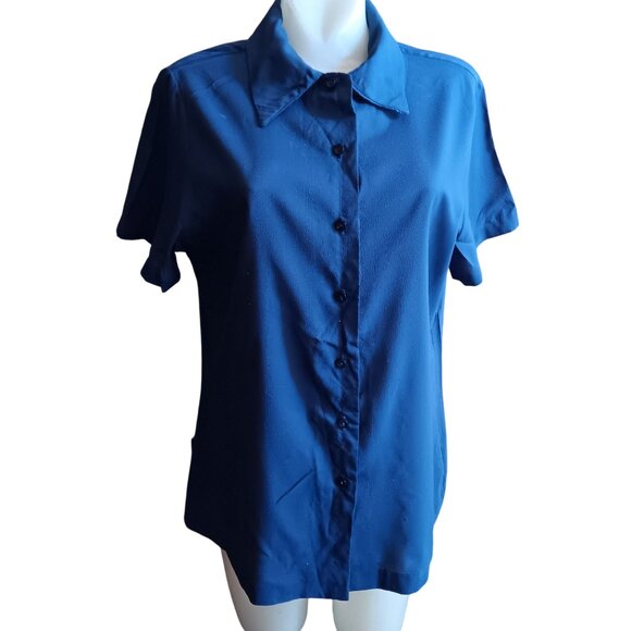 1OF1 Large True Vintage Button-Up Top/Blouse Classic Collar Handmade 70's - Picture 3 of 6